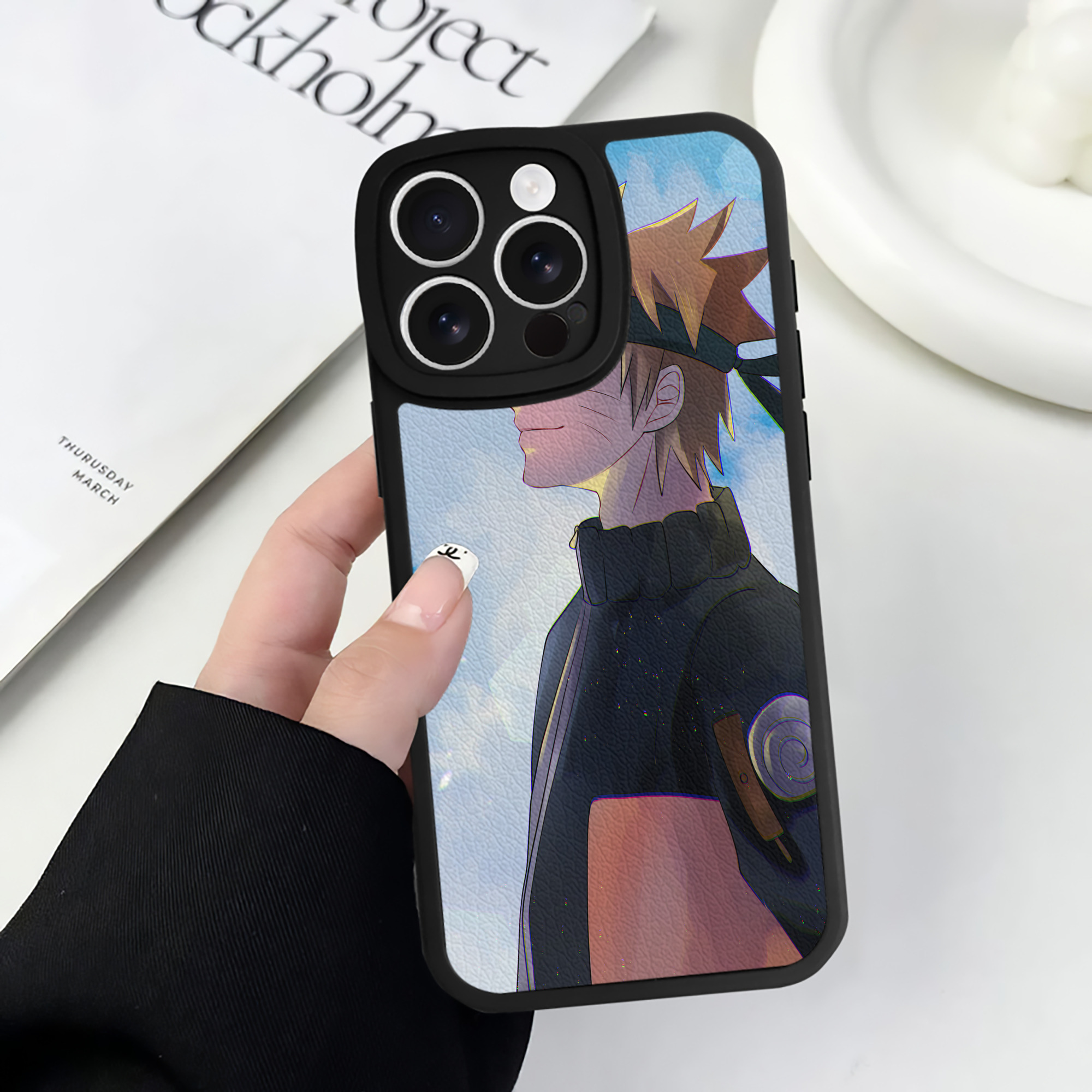 （画像用） NARUTO -ナルト- NARUTO -ナルト- 疾風伝 【iPhone 16シリーズ対応】シリコンスマホケース（レザー調） 材質：シリコン